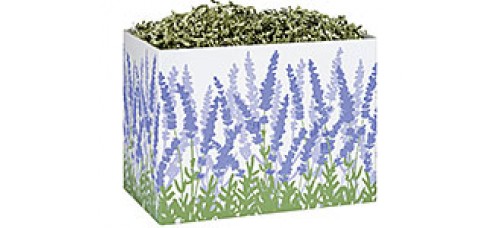 Lavender Floral Basketbox Including Gift-wrap 