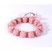 Pink Ribbon Bead Bracelet by The Lilly Collection