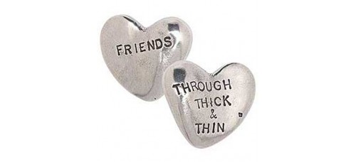 Friends Through Thick and Thin Heart Paperweight by Tamara Hensick
