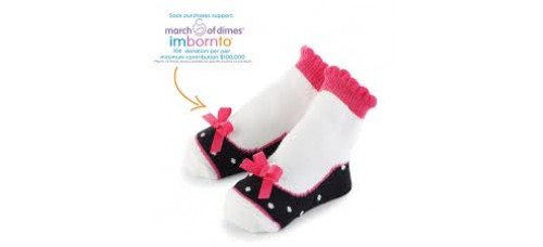 Ava Baby Socks with a pink bow