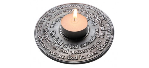 Prayer For Protection Pewter Affirmation Candle