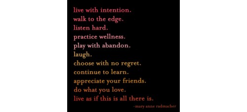 Live With Intention. Walk to the Edge. Magnet