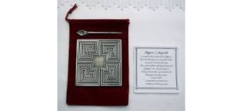 Algiers Pocket Labyrinth Pewter with Stylus